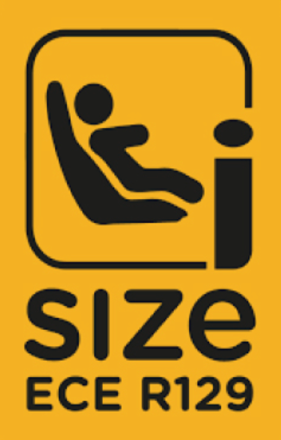 R129 certifieringsetikett – Rionell Tryggve E5, 125–150 cm, UN Regulation No. 129