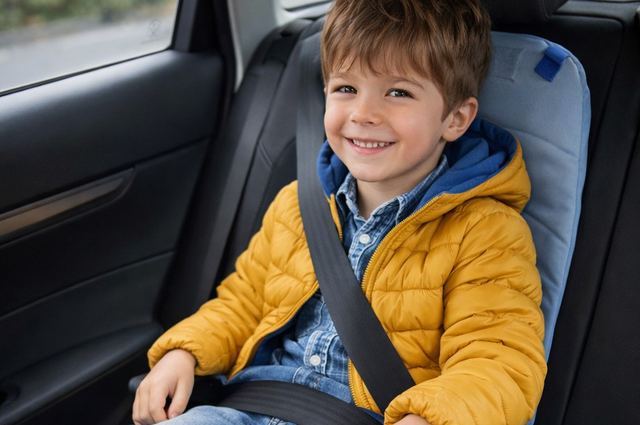 Barn fastsp&auml;nd med bilb&auml;lte i Tryggve